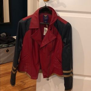 Brand New Wonder Woman Faux Leather Jacket